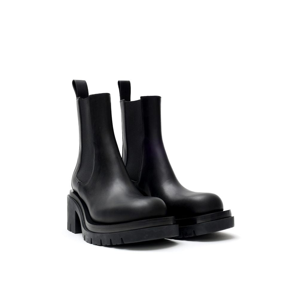 Bottega Veneta Black Leather Ankle Boots