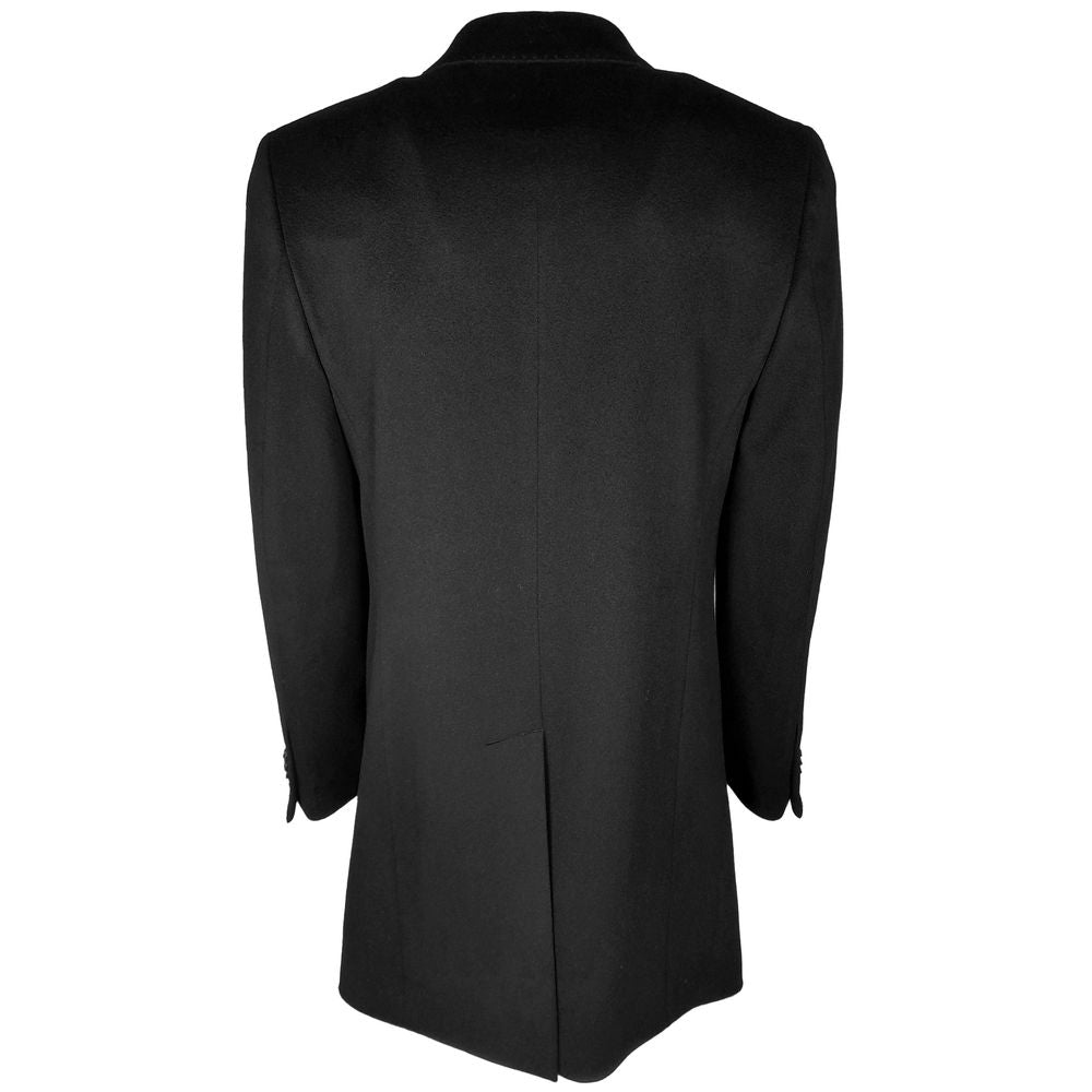 Made in Italy Black Wool Men Jacket