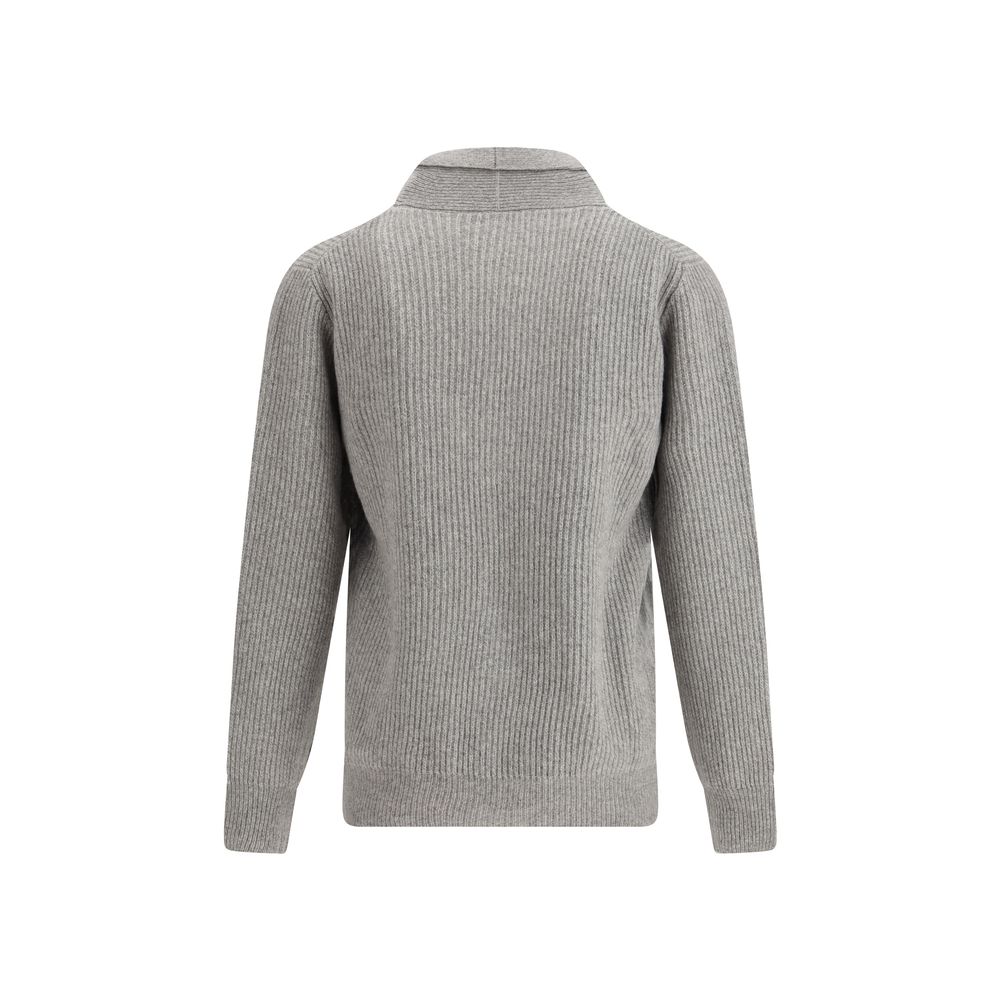 Brooksfield Virgin Wool Shawl-Collar Cardigan