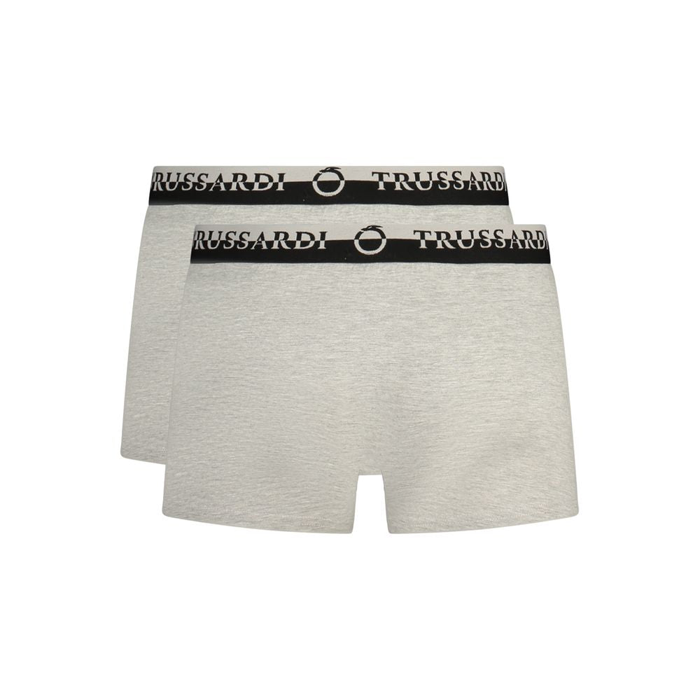 Trussardi Gray Cotton Men Boxer Short