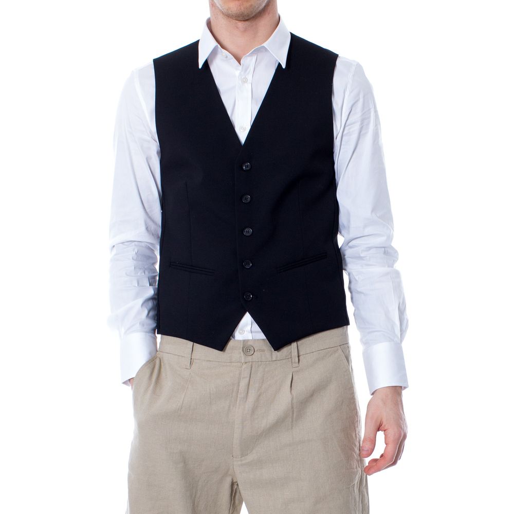 Selected Black Polyester Waistcoat