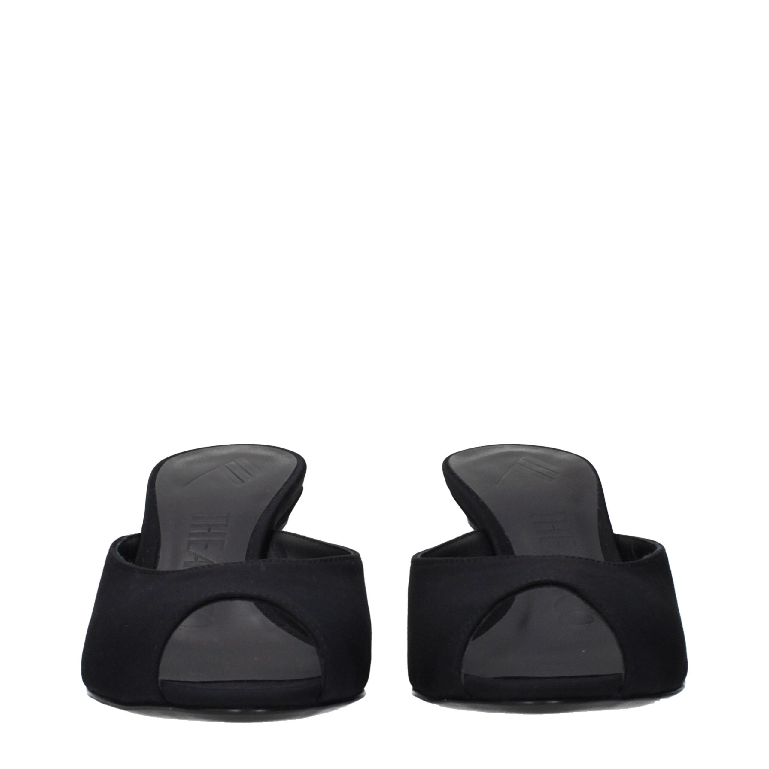 The Attico Black Fabric Sandals