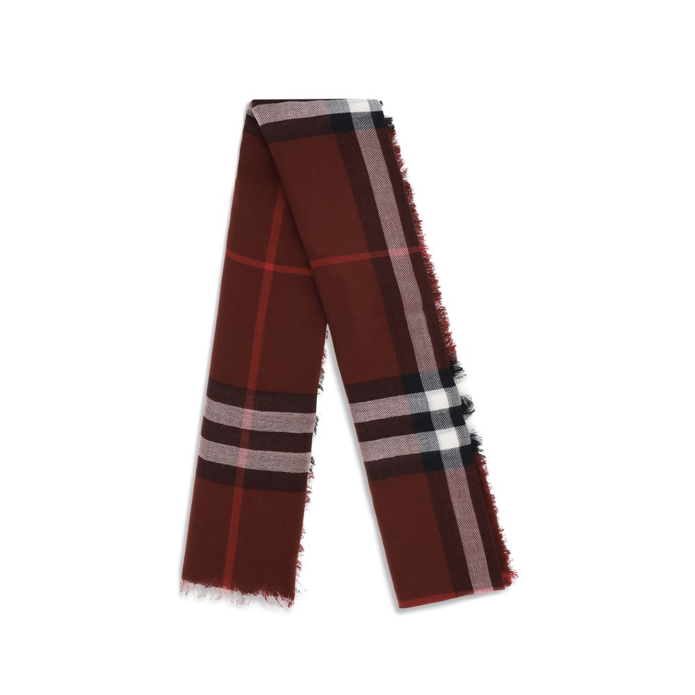 Burberry Bordeaux Wool Scarf