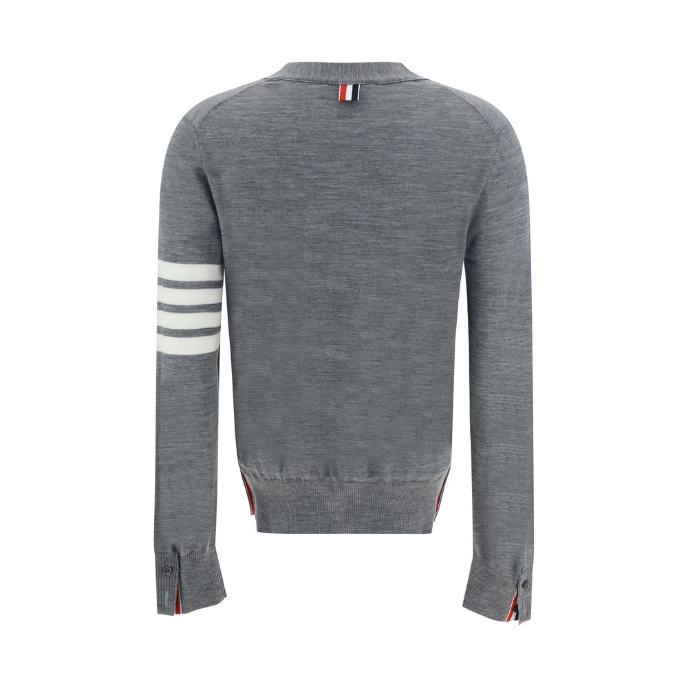 Thom Browne Gray Merino Wool Polo Shirt