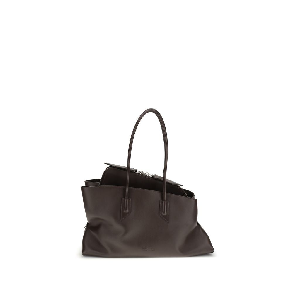 The Attico Brown Calf Leather Bos Taurus Shoulder Bag