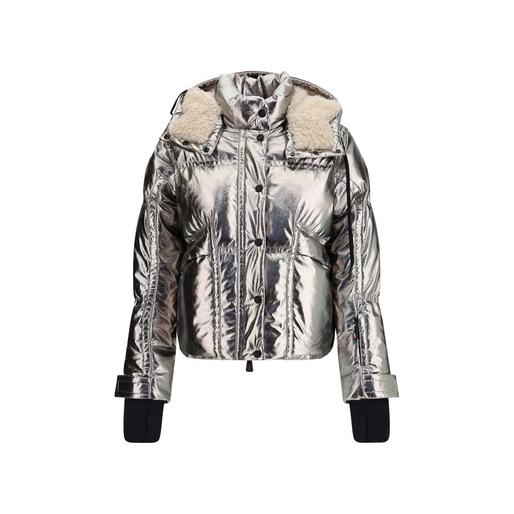 Moncler Grenoble Silver Polyester Coat