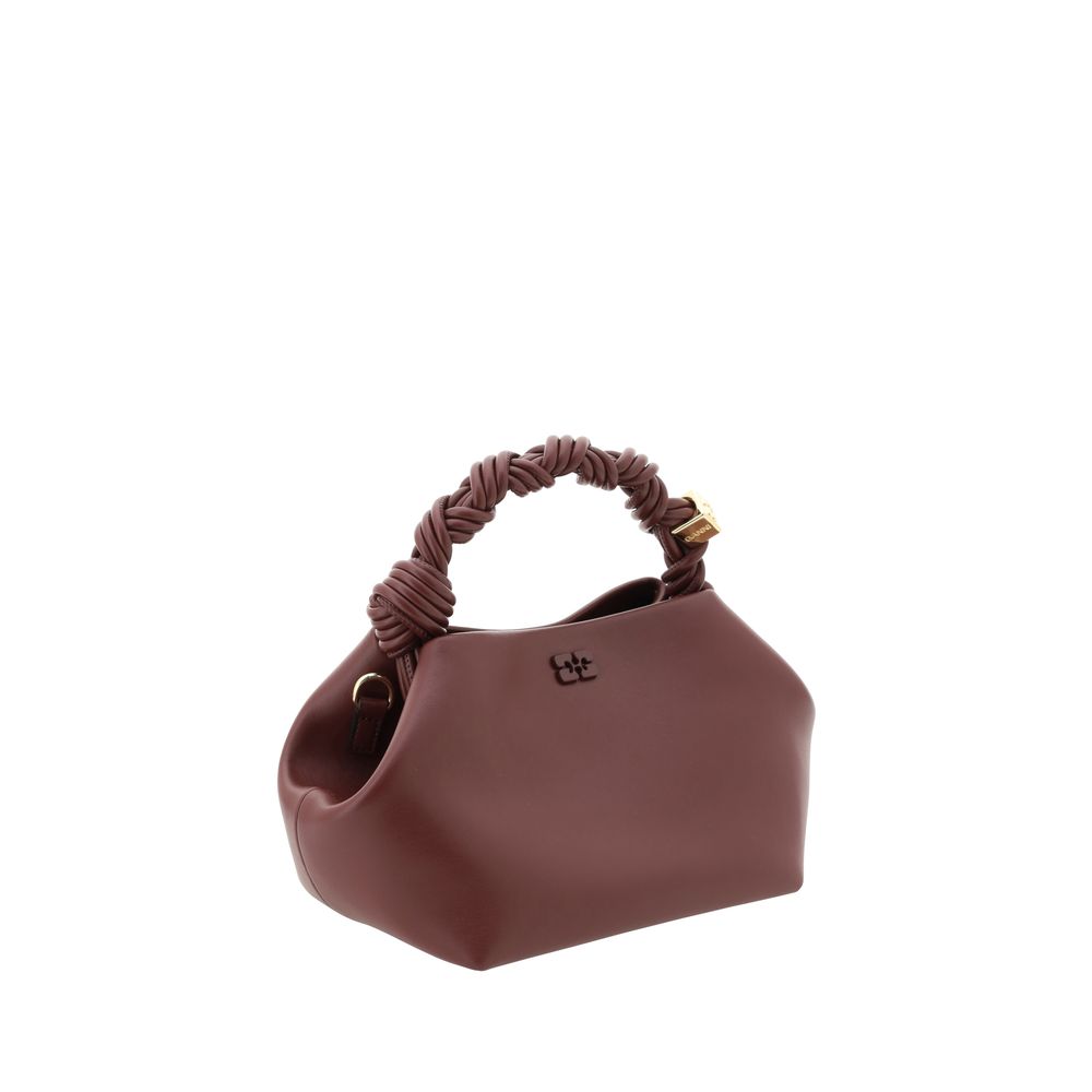Ganni Bordeaux Calf Leather Bos Taurus Handbag