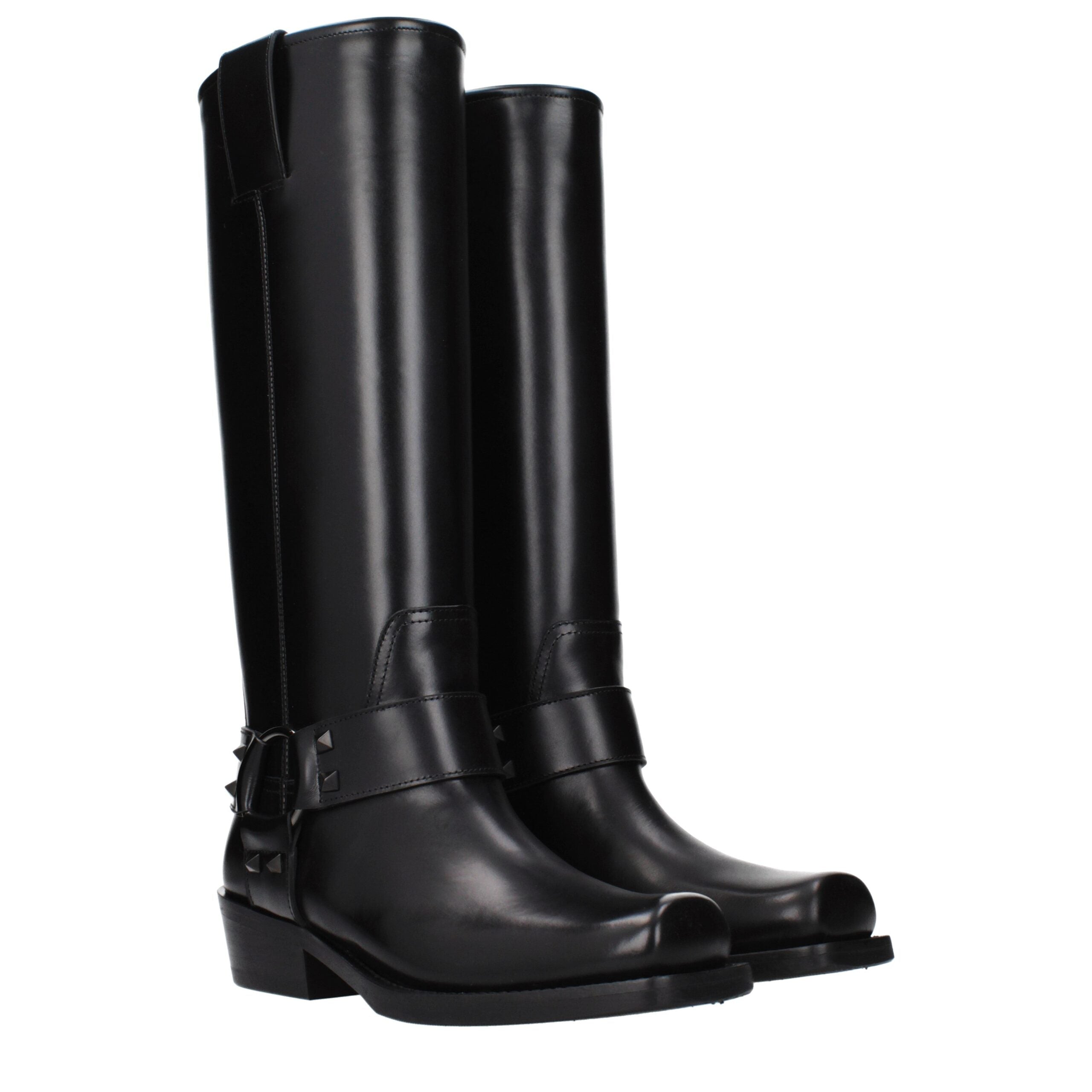 Valentino Garavani Black Leather Boots