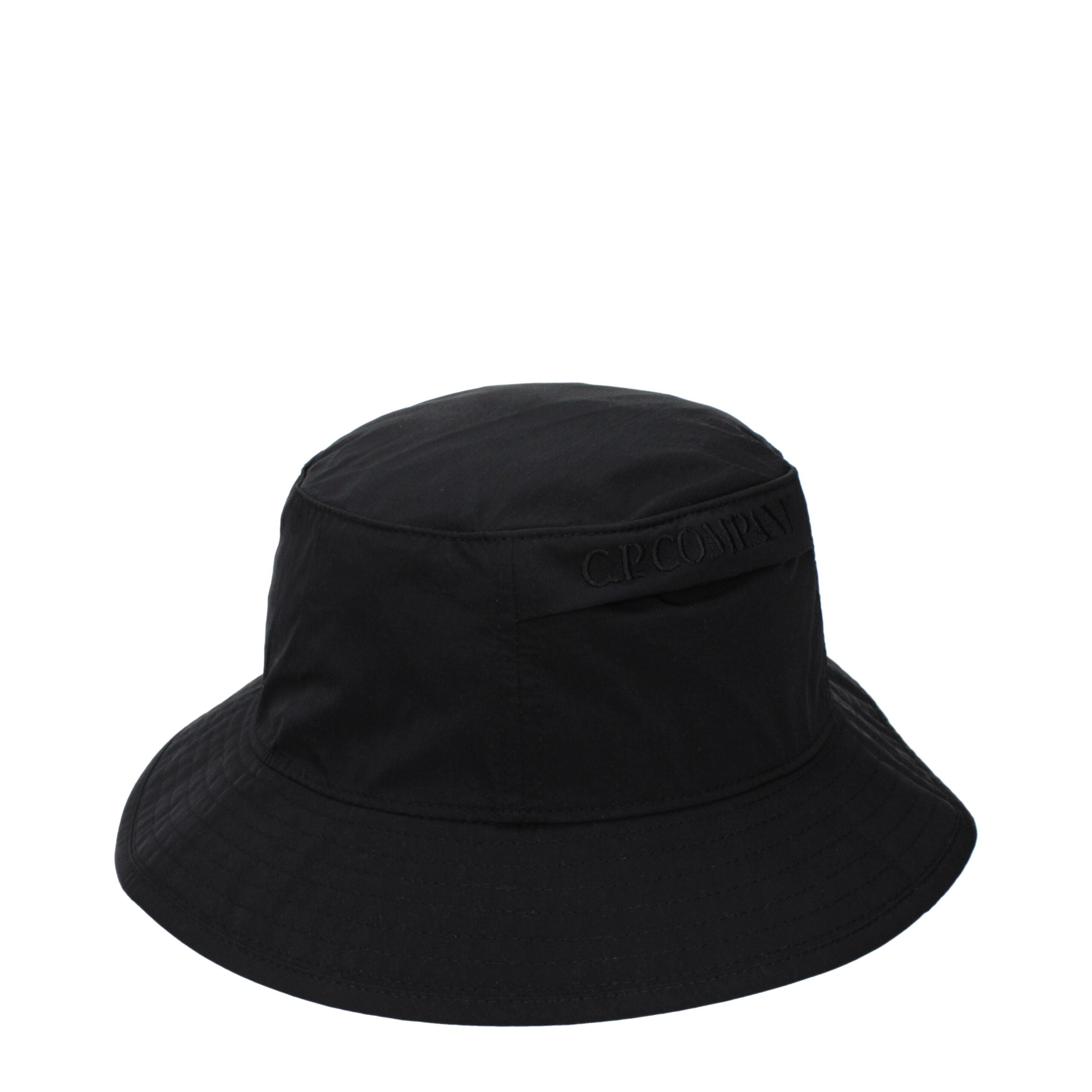 C.P. Company Black Polyamide Bucket Hat
