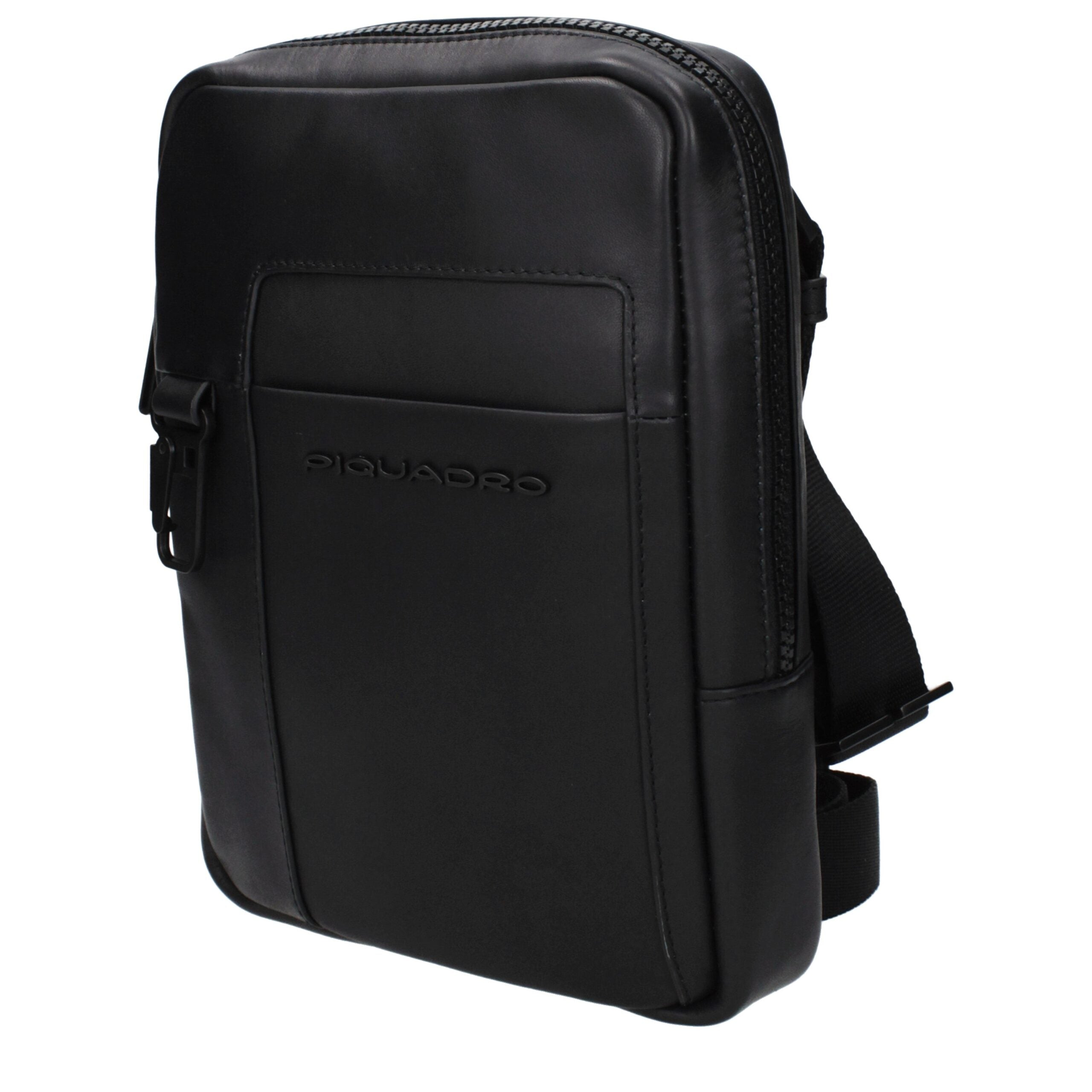 Piquadro Black Leather Crossbody Bag