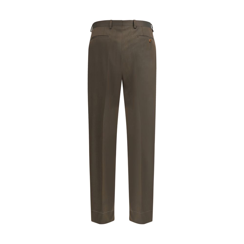 Brioni Bicolor Fleece Wool Casual Pants